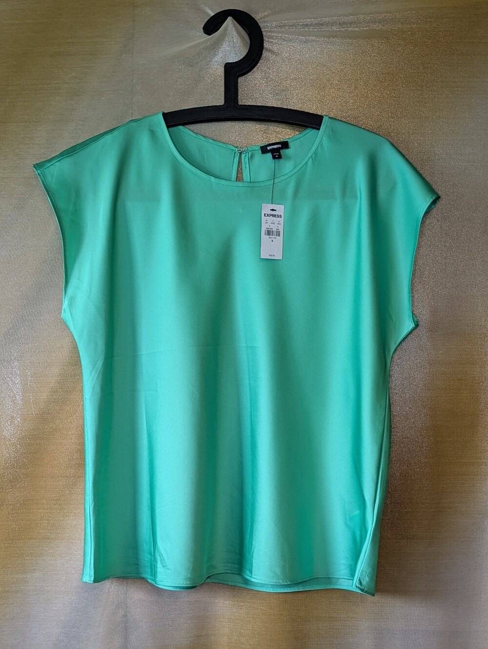 2 Express Blouses Shirts Lilac Emerald Medium